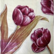 Szalvéta-Bordó tulipánok