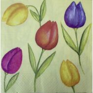 Szalvéta-Színes tulipánok