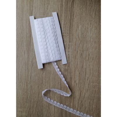 Műszálas csipke, fehér, 1cm.